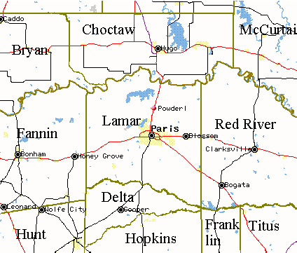 Lamar County Map